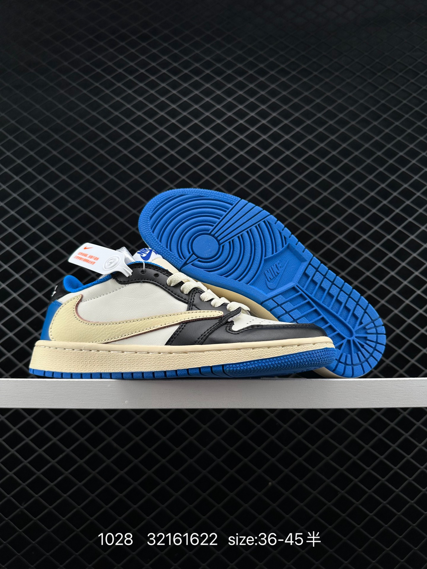 fragment design x Travis Scott x Nike Air Jordan 1 Low OG SP”Black/Green Toe“